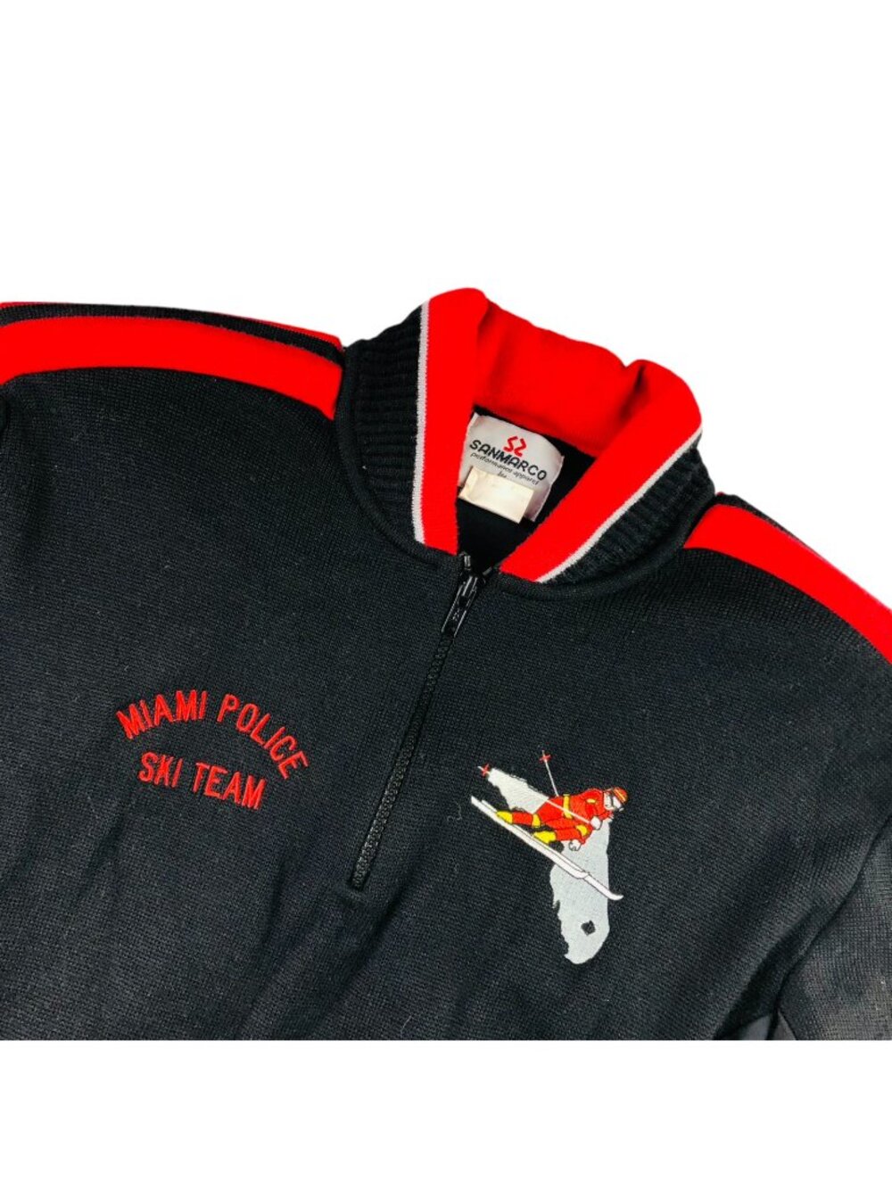 Obermeyer Men’s Miami Police Ski Team Wool Sweater/Jacket Black • XL